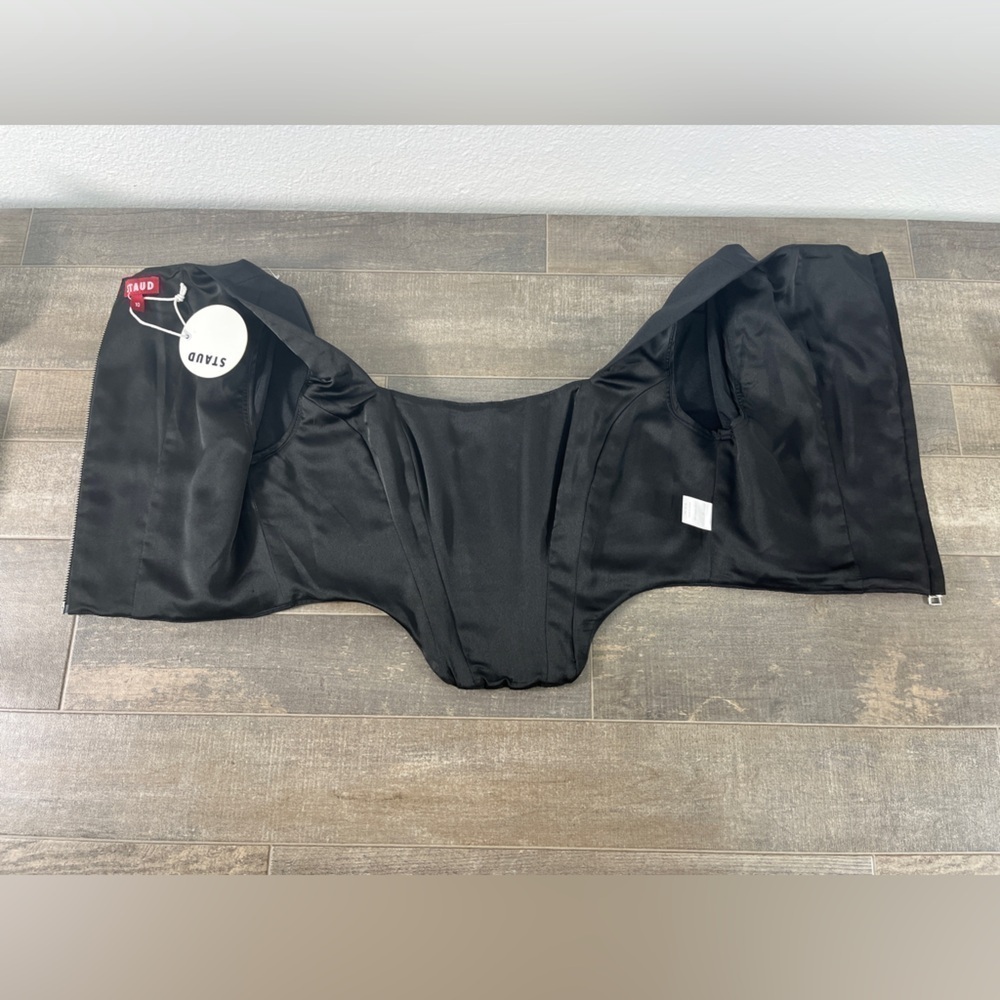 NEW Staud Peony Black Corset Top - Picture 7 of 12